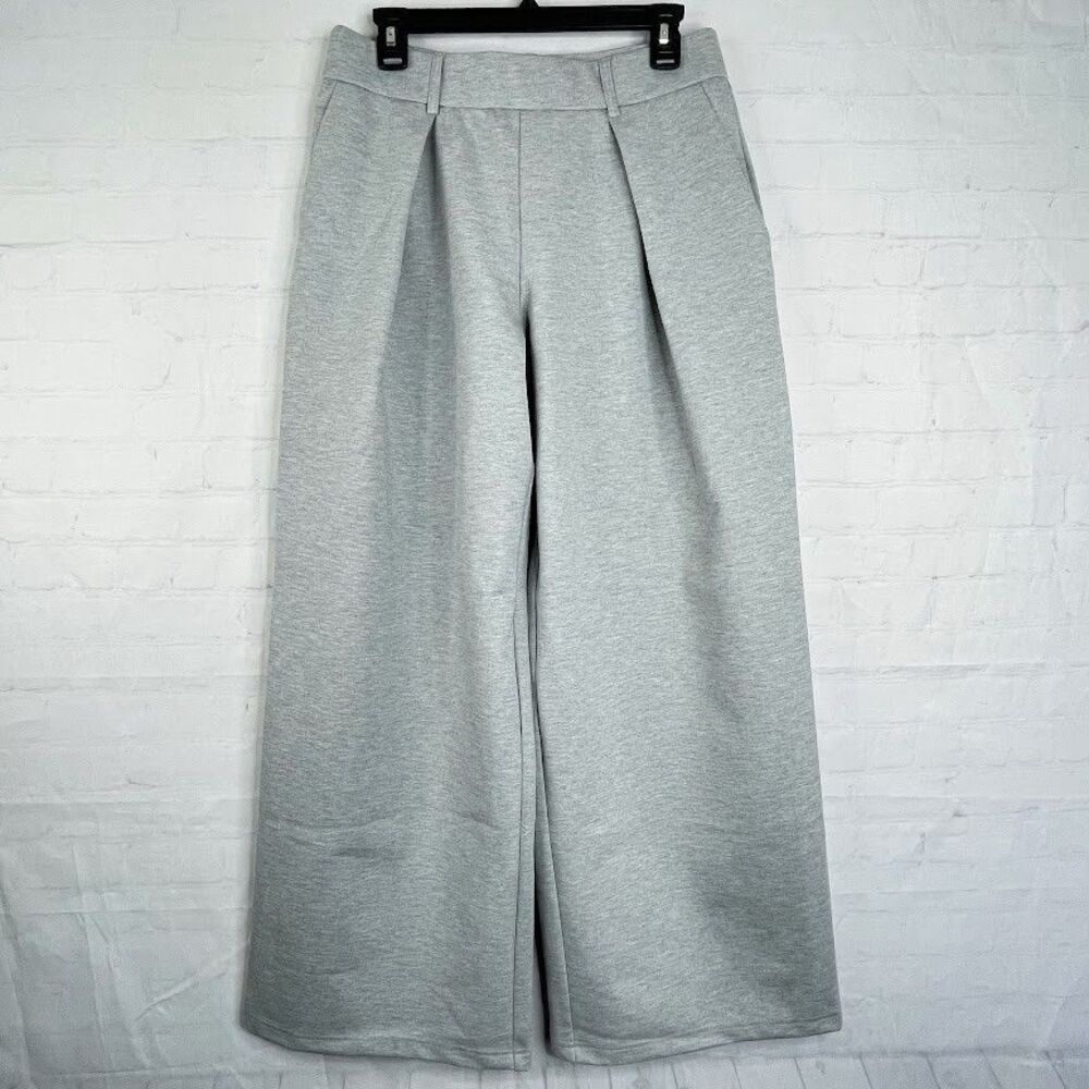 OGL Wrinkle Resistant Stretchy High Rise Wide Leg Pants Womens Medium Gray NEW!
